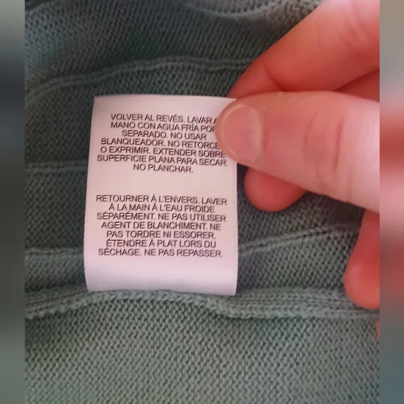 Embroidered Sea Green Short Sleeve Cotton Blend Sweater - Picture 11 of 13